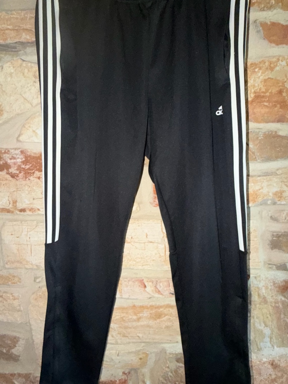 adidas Black Sweatpants with White Stripes